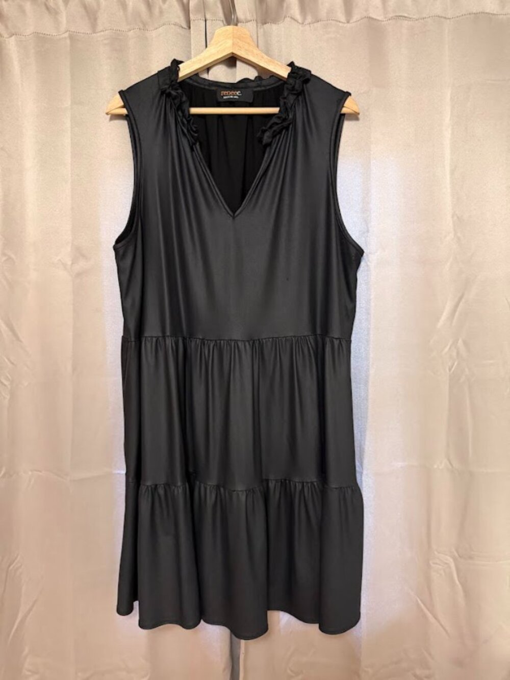 1x, Black, Faux Leather, cocktail dress